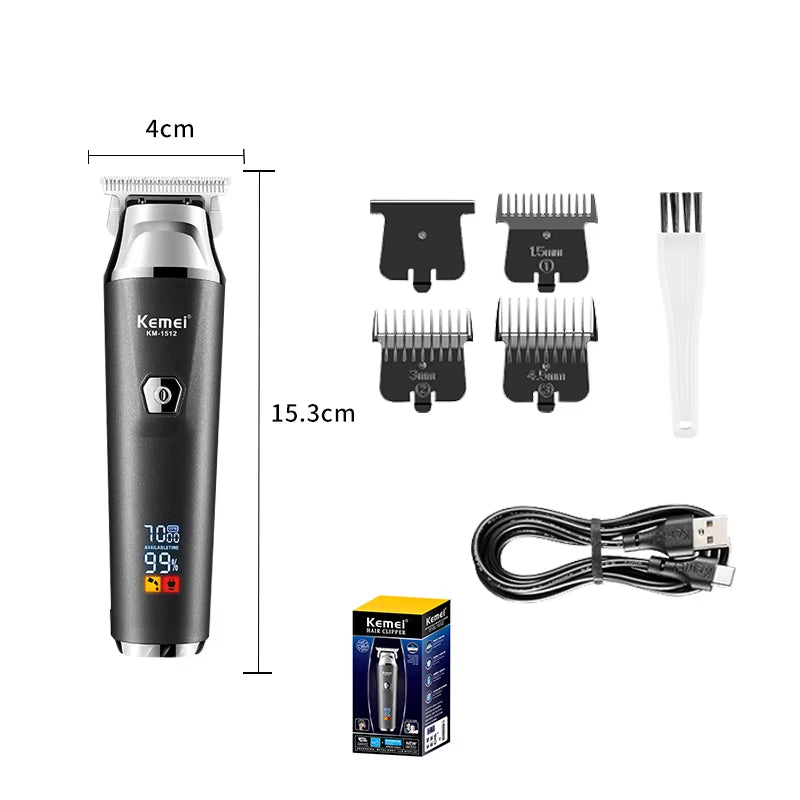 ZeroBlade™ Pro: Cordless 7000RPM Hair Trimmer with LCD Display
