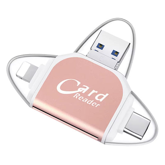 4 in 1 Card Reader Adapter to View Camera Photos and Videos on Windows Phone Android ﻿